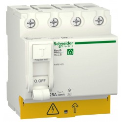 Дифференциальное реле (УЗО) RESI9 4P 25А 30МА тип А SCHNEIDER ELECTRIC