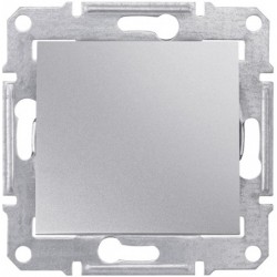 Выключатель 1-клавишный алюминий SEDNA SDN0100160
