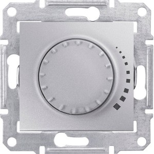 Светорегулятор поворотно - нажимной алюминий 25-325 Вт SEDNA SDN2200560