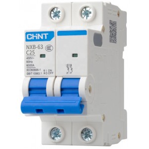 Автоматический выключатель CHINT NXB-63 2 полюса 16A тип C 6кА