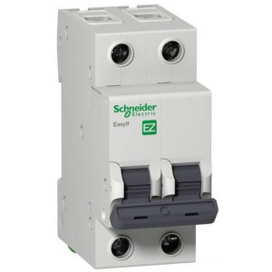 Автоматический выключатель SCHNEIDER ELECTRIC Easy9 2P 6А тип C