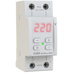 Реле контроля напряжения ZUBR D2-63 red