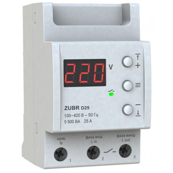 Реле контроля напряжения 25А ZUBR D25
