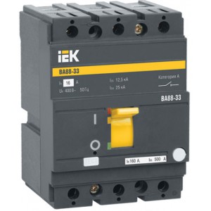 Автоматический выключатель IEK ВА88-33, 3P, 16А, 35КА